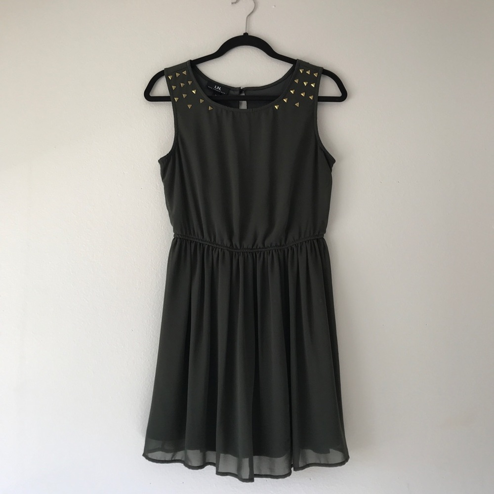 Studded military style dress